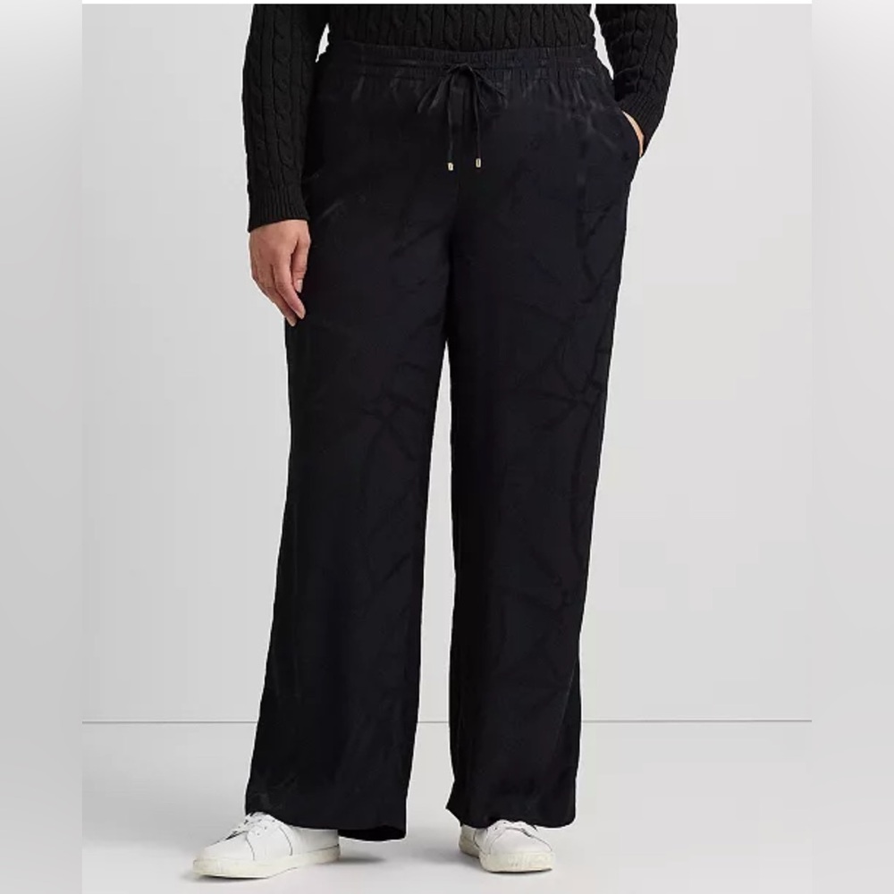 Lauren Ralph Lauren
Plus Size Wide-Leg Jacquard Pants